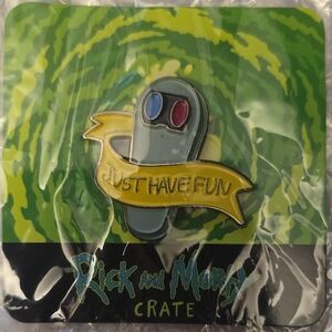 Rick and Morty Crate Wearable Clip - Gray and Yellow